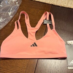 Adidas Coral Pink Sports Bra